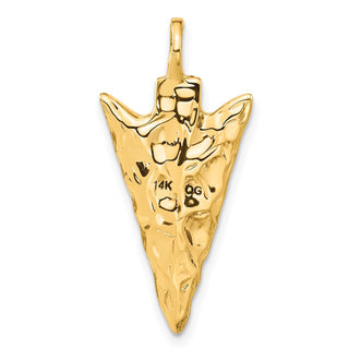 10K Yellow Gold Arrow Head Charm