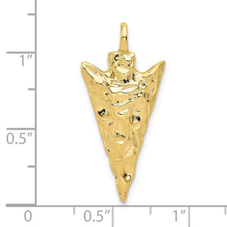 10K Yellow Gold Arrow Head Charm