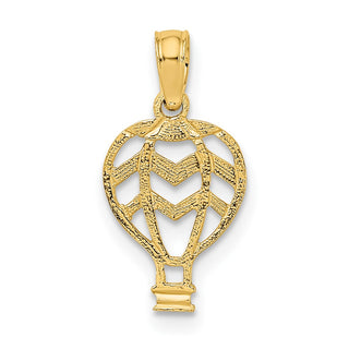 10K Yellow Gold Cut-Out Flat Hot Air Balloon Charm