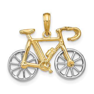 10k Two-tone Gold 3-D Ten Speed Bicycle Charm