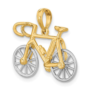 10k Two-tone Gold 3-D Ten Speed Bicycle Charm