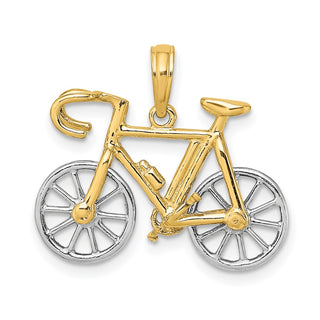 10k Two-tone Gold 3-D Ten Speed Bicycle Charm