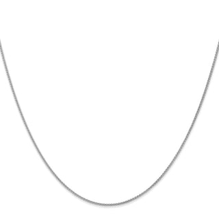 18" 10k White Gold 1.05mm Spiga Chain