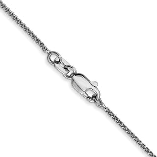 18" 10k White Gold 1.05mm Spiga Chain