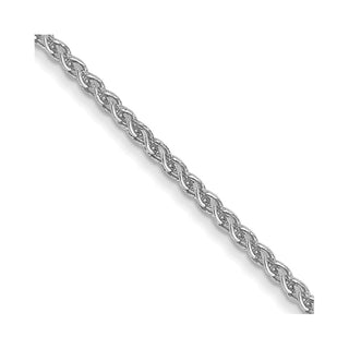 18" 10k White Gold 1.05mm Spiga Chain