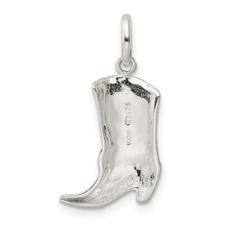 Sterling Silver Cowboy Boot Charm QC3846