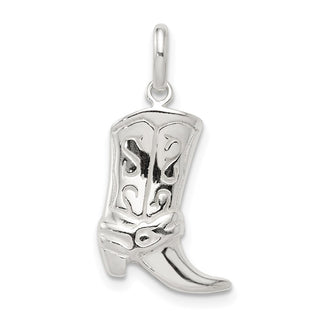 Sterling Silver Cowboy Boot Charm QC3846